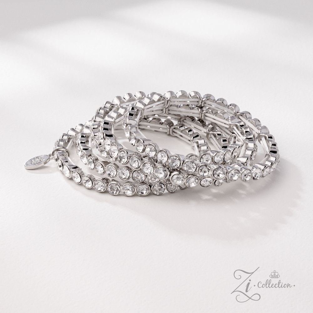 Elegant Silver Crystal Bracelet